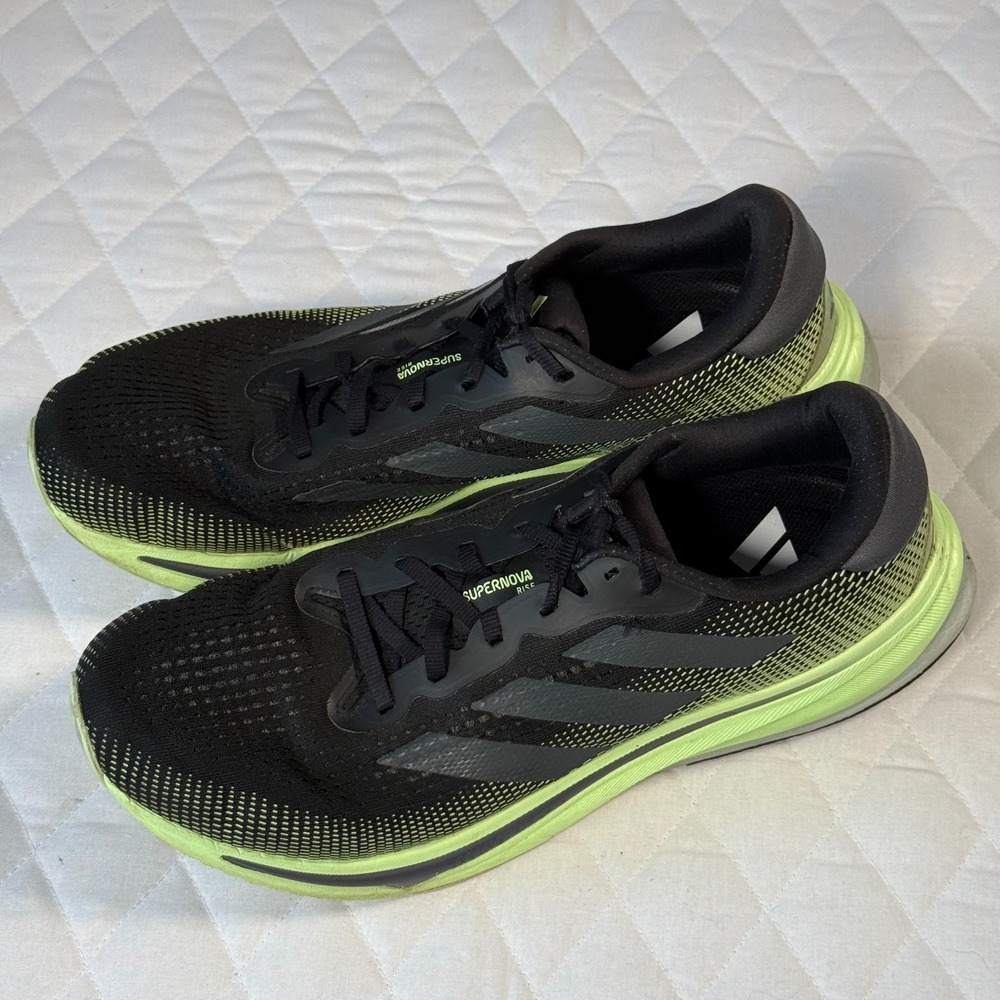 ADIDAS Supernova Rise MEN'S Size 11 RESPONSE PACE RUNNING SHOES Black/White - Picture 3 of 8